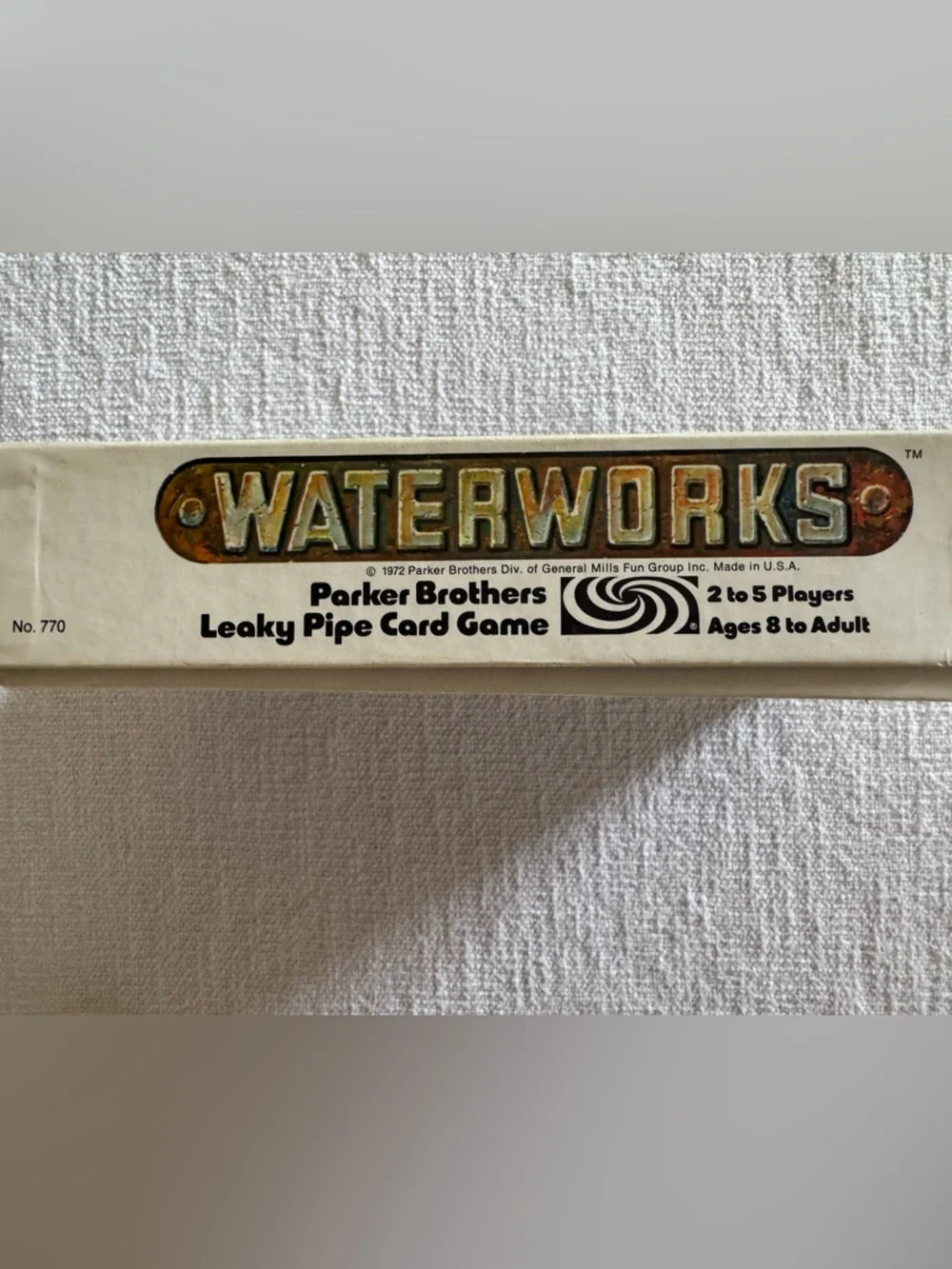 WATER WORKS Parker Brothers Card Game Vintage 1972 -